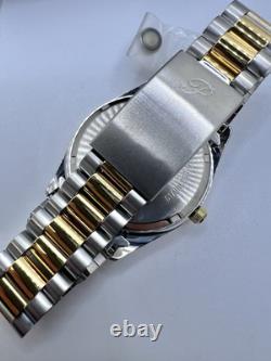 Vintage New Old Stock Precision by Gruen President Silver Gold Tone Day Date