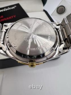Vintage New Old Stock Precision by Gruen President Silver Gold Tone Day Date