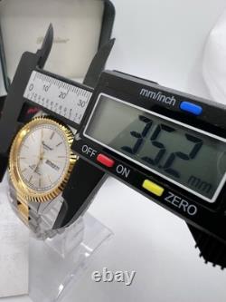 Vintage New Old Stock Precision by Gruen President Silver Gold Tone Day Date