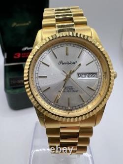 Vintage New Old Stock Precision by Gruen Presidential Fluted Bezel Day Date