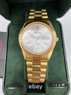 Vintage New Old Stock Precision by Gruen Presidential Fluted Bezel Day Date