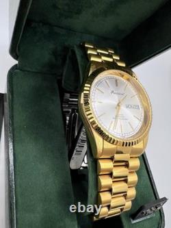 Vintage New Old Stock Precision by Gruen Presidential Fluted Bezel Day Date