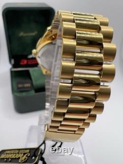 Vintage New Old Stock Precision by Gruen Presidential Fluted Bezel Day Date