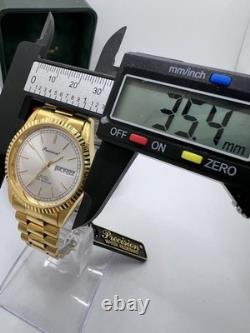 Vintage New Old Stock Precision by Gruen Presidential Fluted Bezel Day Date