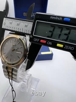 Vintage New Old Stock Seiko SQ President Gold Silver Tone Day Date Watch Classy