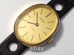 Vintage Nos 1960-70's Swiss Genesis Manual 17j Oval Watch Size 42 X 34 MM
