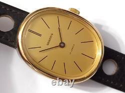 Vintage Nos 1960-70's Swiss Genesis Manual 17j Oval Watch Size 42 X 34 MM