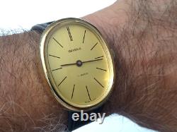 Vintage Nos 1960-70's Swiss Genesis Manual 17j Oval Watch Size 42 X 34 MM