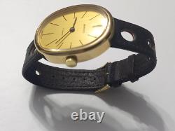 Vintage Nos 1960-70's Swiss Genesis Manual 17j Oval Watch Size 42 X 34 MM