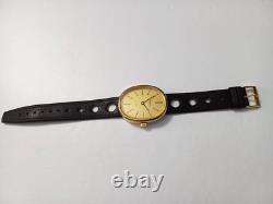Vintage Nos 1960-70's Swiss Genesis Manual 17j Oval Watch Size 42 X 34 MM