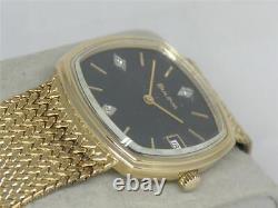 Vintage Nos 34mm Bulova Diamond & 10k Gold Cocktail Wristwatch, Serviced