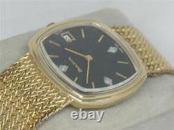 Vintage Nos 34mm Bulova Diamond & 10k Gold Cocktail Wristwatch, Serviced
