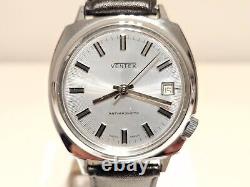 Vintage Nos Classic Beautiful Chromed Men's Swiss Mechanical Watchventex