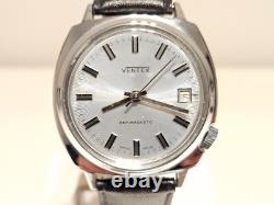 Vintage Nos Classic Beautiful Chromed Men's Swiss Mechanical Watchventex