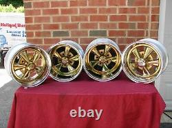 Vintage Nos Cragar Gold Ss S/s Reverse Wheels 14x10 14x7