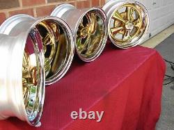 Vintage Nos Cragar Gold Ss S/s Reverse Wheels 14x10 14x7