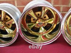 Vintage Nos Cragar Gold Ss S/s Reverse Wheels 14x10 14x7