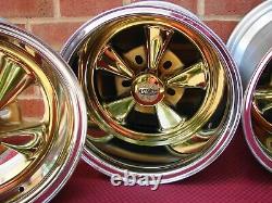 Vintage Nos Cragar Gold Ss S/s Reverse Wheels 14x10 14x7