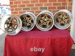 Vintage Nos Cragar Gold Ss S/s Reverse Wheels 14x10 14x7