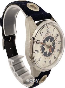 Vintage Pastime Revue Thommen GMT 24Hour Compass Men's Mechanical Wristwatch NOS