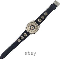 Vintage Pastime Revue Thommen GMT 24Hour Compass Men's Mechanical Wristwatch NOS