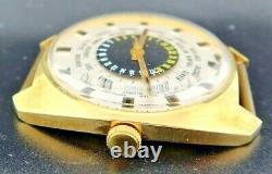 Vintage Paul Garnier GMT World Time Manual Wind Men's Watch NOS never worn