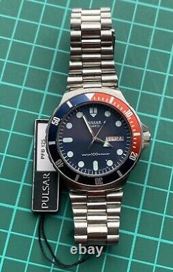 Vintage Pulsar PFB125 Diver Watch, Mineral Crystal, Old Stock Brand New