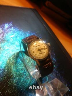 Vintage & RARE 1953 Gruen Calendar Triple Date Watch, withNOS Leather Cuff Band
