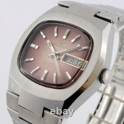 Vintage Rare Mervos Automatic Quickset Day Date Bracelet Ss Nos Working Watch