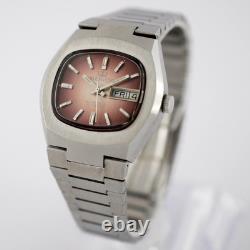 Vintage Rare Mervos Automatic Quickset Day Date Bracelet Ss Nos Working Watch