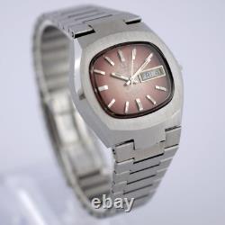 Vintage Rare Mervos Automatic Quickset Day Date Bracelet Ss Nos Working Watch