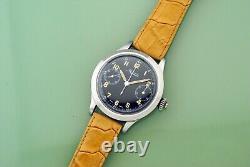 Vintage Rare Minerva Big 46mm Edelstahl 19-9 Military Pilot Nos New Old Stock