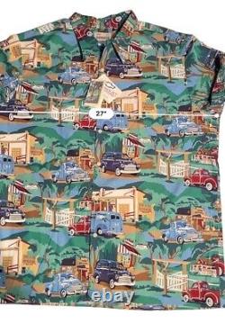 Vintage Reyn Spooner Hawaiian Shirt XXL Chevy Trucks Scenic New Old Stock Tags