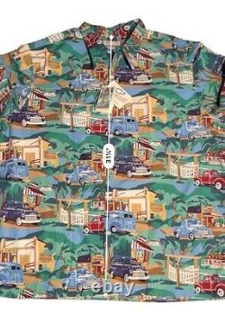 Vintage Reyn Spooner Hawaiian Shirt XXL Chevy Trucks Scenic New Old Stock Tags