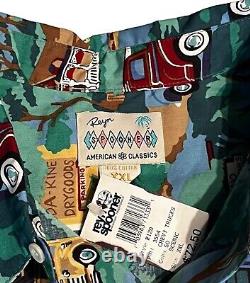 Vintage Reyn Spooner Hawaiian Shirt XXL Chevy Trucks Scenic New Old Stock Tags