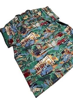 Vintage Reyn Spooner Hawaiian Shirt XXL Chevy Trucks Scenic New Old Stock Tags