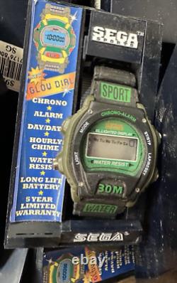 Vintage Sega Watch Sport Digital Lot of 30 New Old Stock Boxed Different Styles