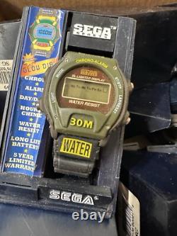Vintage Sega Watch Sport Digital Lot of 30 New Old Stock Boxed Different Styles