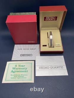 Vintage Seiko 2E20-5029 Lady's Stainless Steels Tank Quartz Watch- New Old Stock