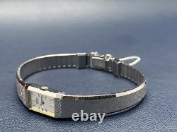 Vintage Seiko 2E20-5029 Lady's Stainless Steels Tank Quartz Watch- New Old Stock