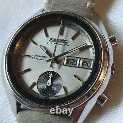 Vintage Seiko Baby Panda Flyback 7018-7000 Chronograph Men's Watch Like NOS