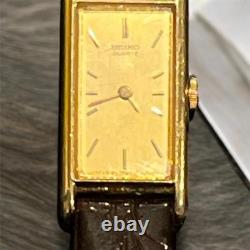 Vintage Seiko Quartz 2E20-6120 Gold Tone Watch Japan NOS Unworn
