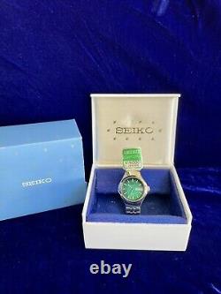 Vintage Seiko Watch Automatic Ref. 2906-0070 New Old Stock 70s Green Dial Box