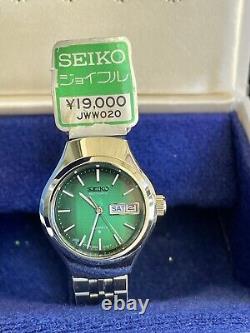 Vintage Seiko Watch Automatic Ref. 2906-0070 New Old Stock 70s Green Dial Box