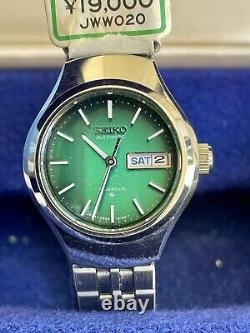 Vintage Seiko Watch Automatic Ref. 2906-0070 New Old Stock 70s Green Dial Box