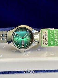 Vintage Seiko Watch Automatic Ref. 2906-0070 New Old Stock 70s Green Dial Box