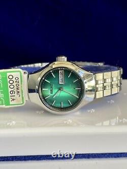 Vintage Seiko Watch Automatic Ref. 2906-0070 New Old Stock 70s Green Dial Box