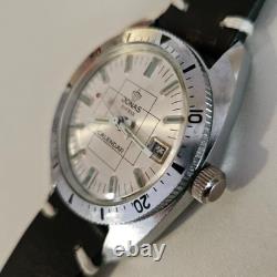 Vintage SkinDiver JONAS Calendar Marine EB8800 Steel Oversize 38mm New Old Stock