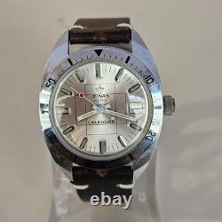 Vintage SkinDiver JONAS Calendar Marine EB8800 Steel Oversize 38mm New Old Stock