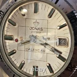 Vintage SkinDiver JONAS Calendar Marine EB8800 Steel Oversize 38mm New Old Stock